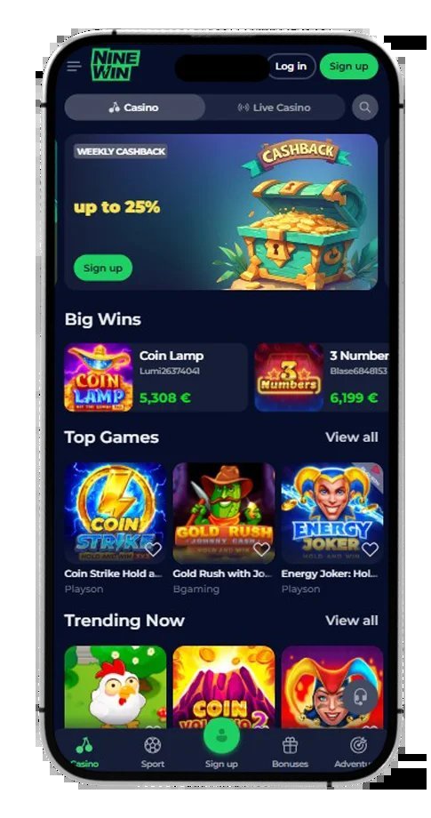 Ninewin casino login, nine win uk